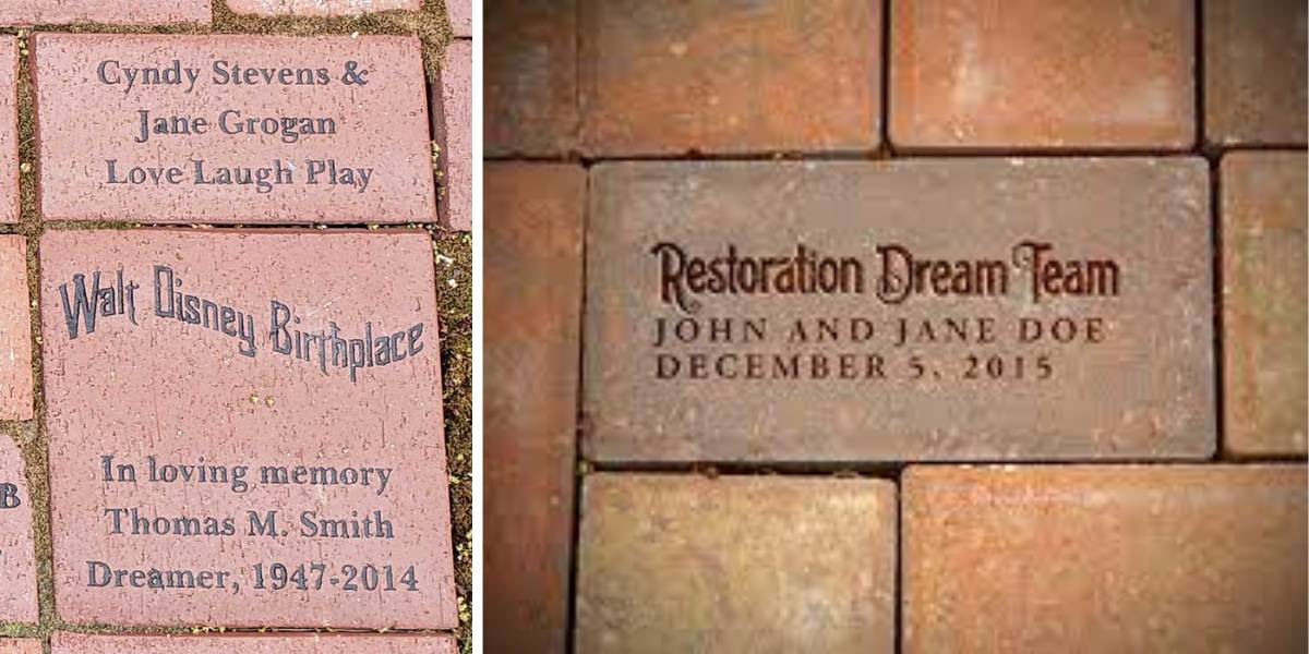 walt disney birthplace paver