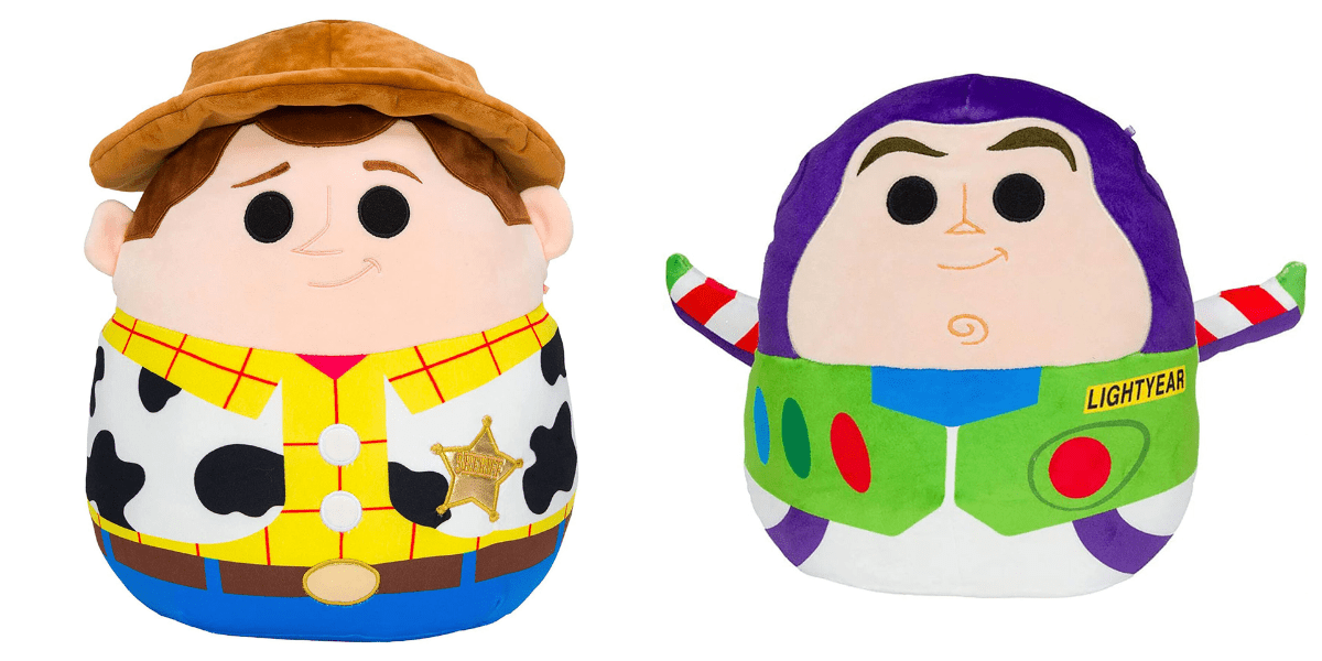 woody squishmellow (left), buzz lightyear squishmellow (right) 