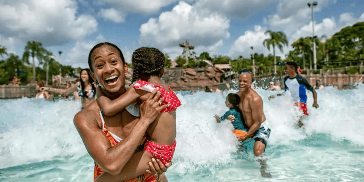 Family Swimming at Typhoon Lagoon