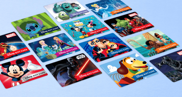 An Assortment of Different Disney Gift Cards