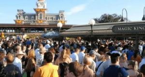 A Crowd Entering Magic Kingdom Park