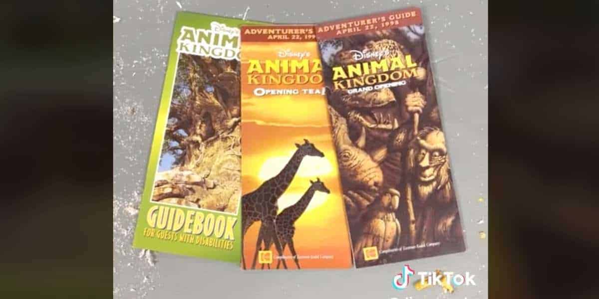 park pamphlet map disney's animal kingdom
