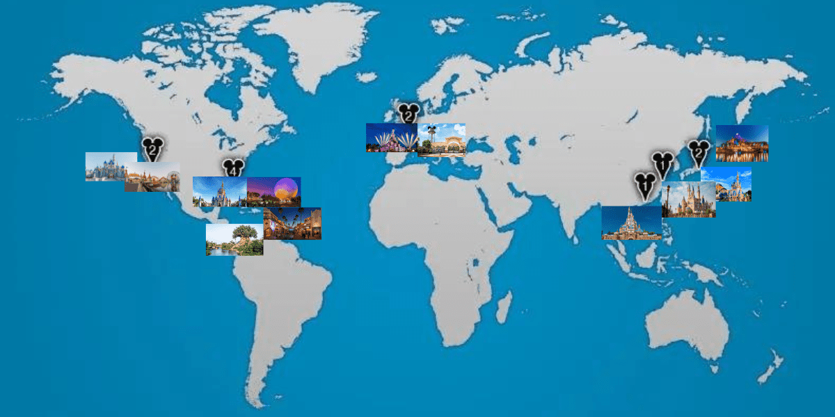 Map of Disney Resorts Around the World Feature Image