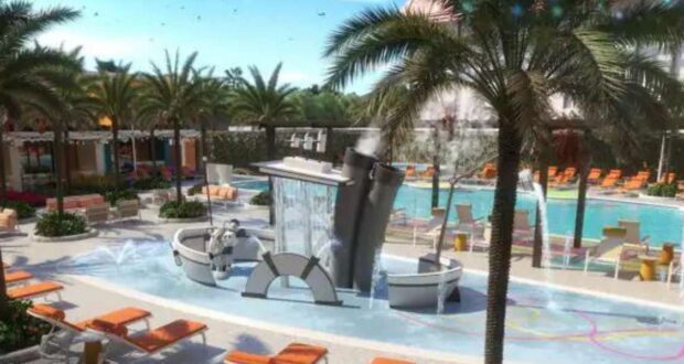 Steamboat Willie Splashpad at Disneyland Villas