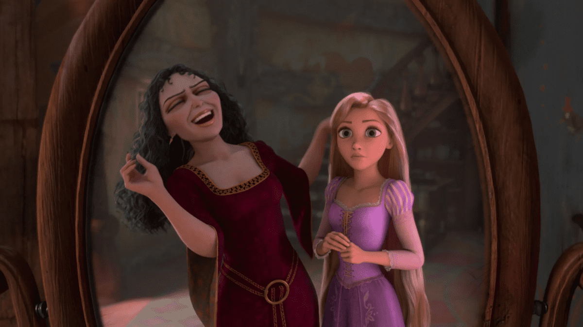 Mother Gothel and Rapunzel