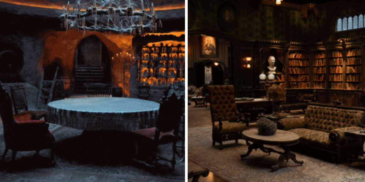haunted mansion seance room and library