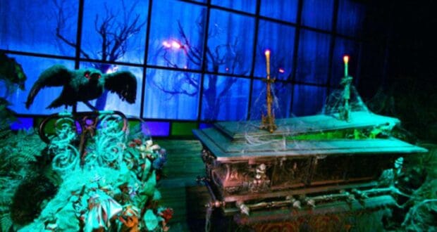 Coffin inside the Haunted Mansion