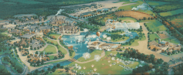 Rendering of Disney's America theme park