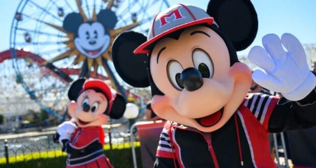 Mickey Mouse and Minnie Mouse