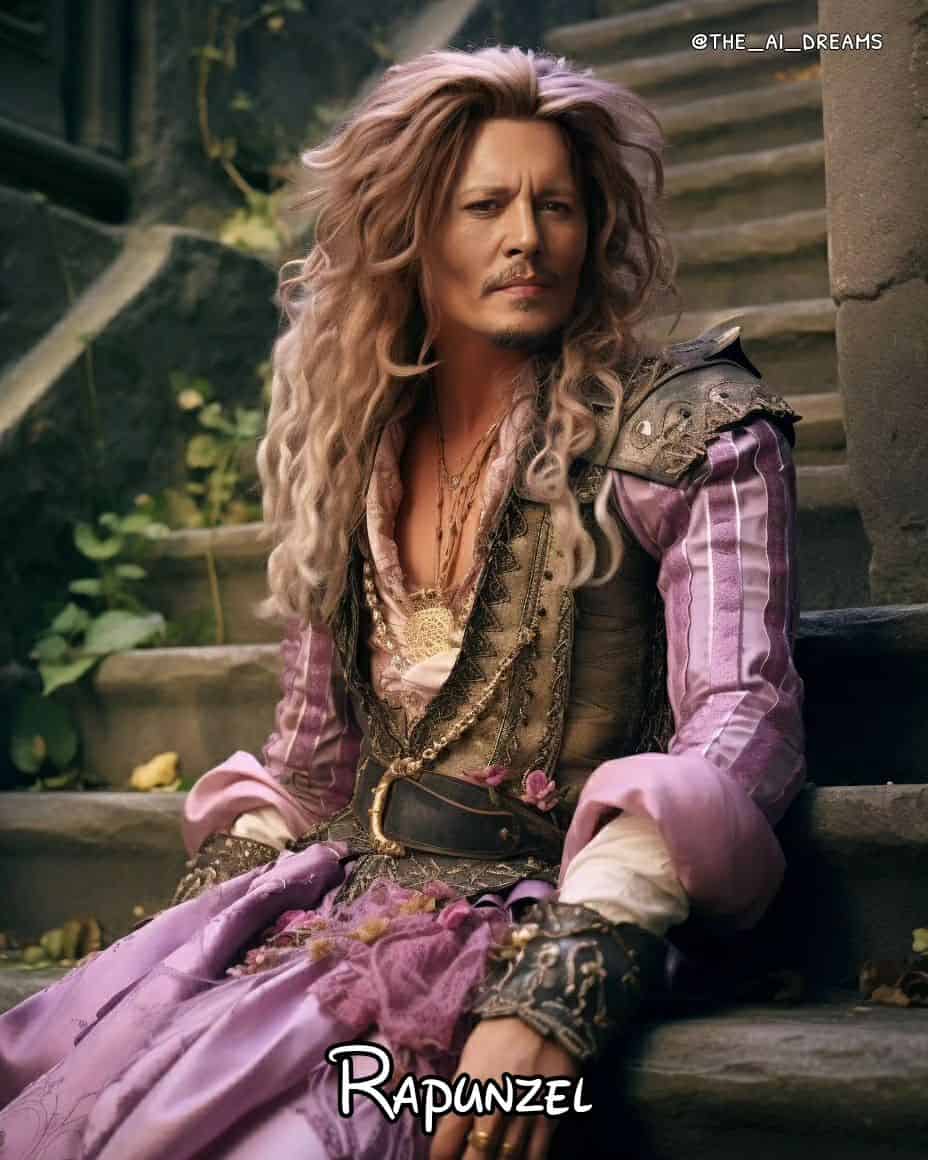 Johnny Depp as Rapunzel