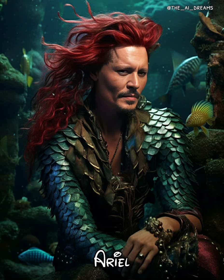 Johnny Depp as Ariel