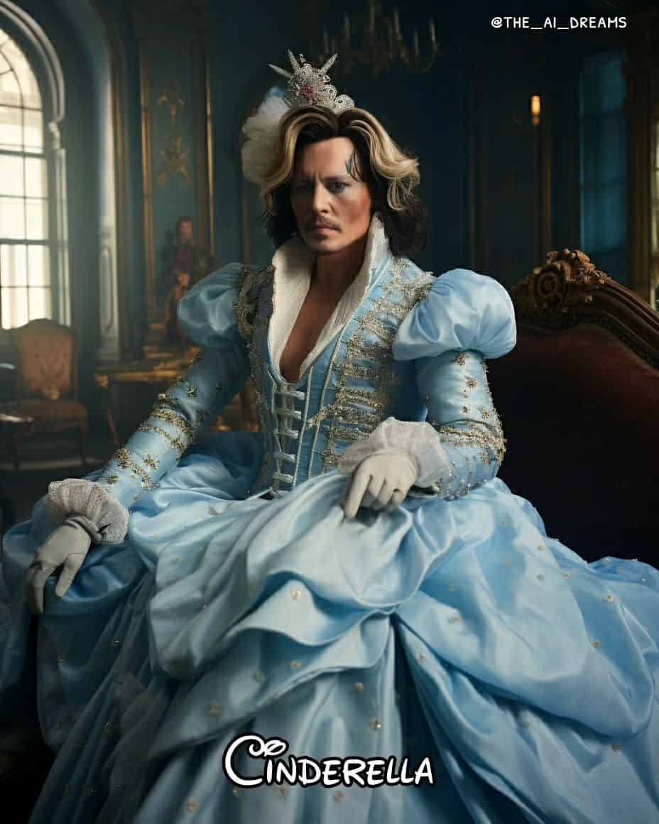 Johnny Depp as Cinderella