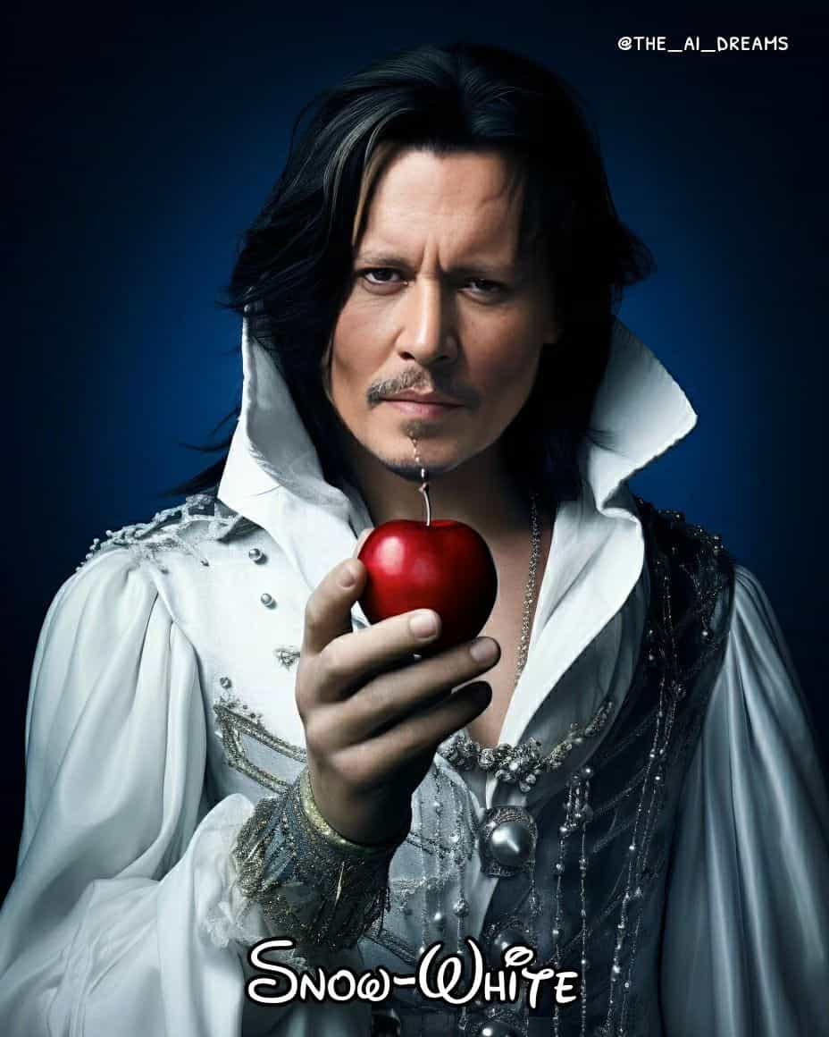 Johnny Depp as Snow White