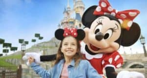 Minnie Mouse with Guest at Disney Park