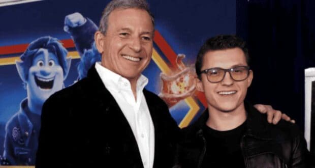 Bob Iger and Tom Holland