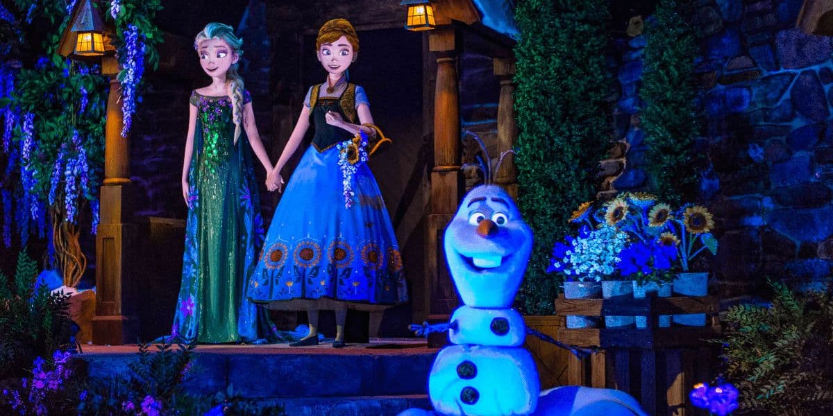 Disney Frozen characters with snowman