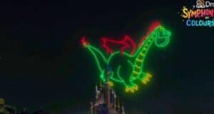 Green Dragon on top of Disney Castle