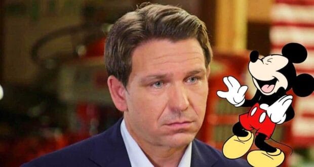 Ron DeSantis with Micky on the right side