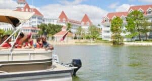 Disney boat sailing on the river