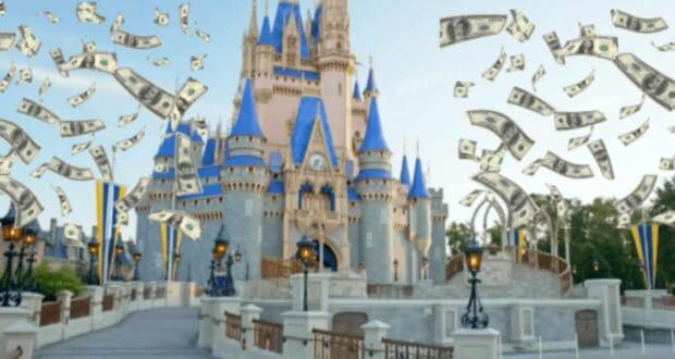 Magic Kingdom Castle with Money around it