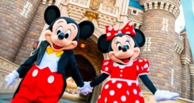 Mickey and Minnie at Disneyland