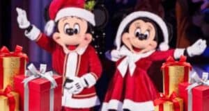 Minnie and Mickey in Christmas Costume and Gifts