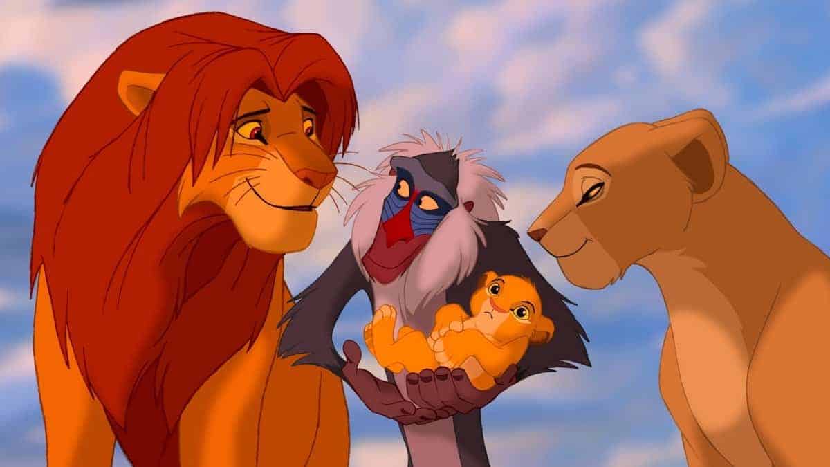 the lions and rafiki in the lion king