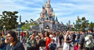 Disney Castle Crowds