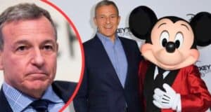 Disney CEO Bob Iger with Mickey Mouse