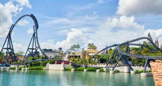 Islands of Adventure on a bright, sunny day.