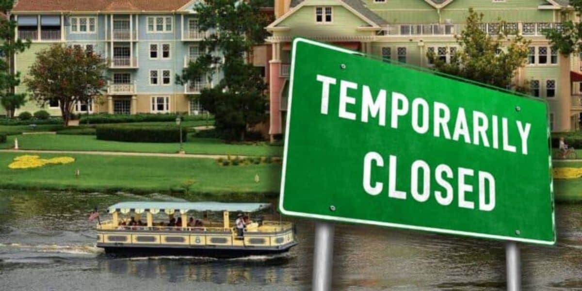 Disney World Resort temporarily Closed
