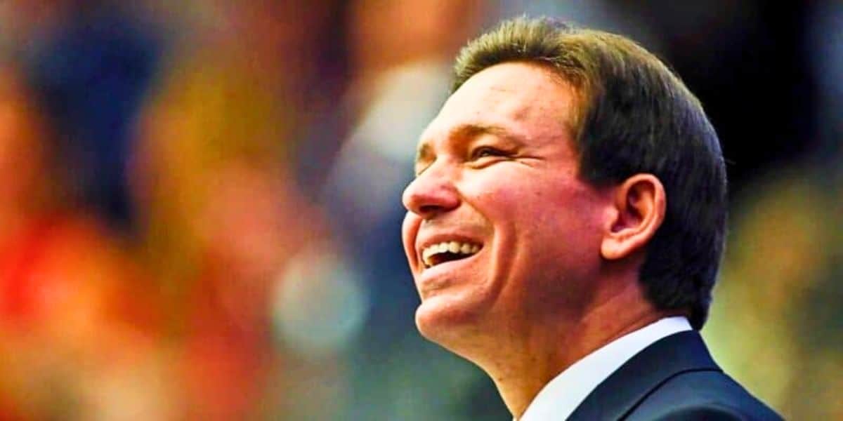 Governor Ron DeSantis smiling widely