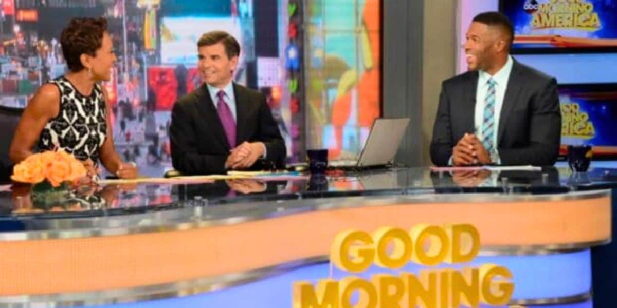 Robin Roberts, George Stephanopoulos, and Michael Strahan Good Morning America