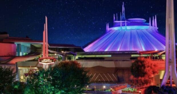 Space Mountain in Tomorrowland at Disneyland