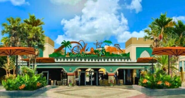 Front entrance to Busch Gardens Tampa Bay in Florida