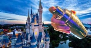 Disney World castle with superimposed cocktail shaker.