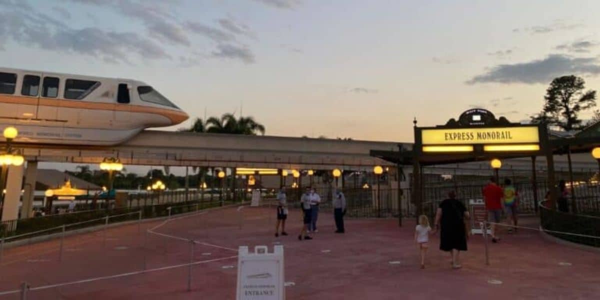 Monorail outside Magic Kingdom