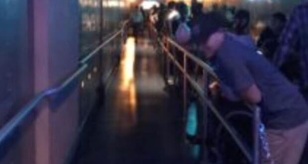 The line for Soarin'.