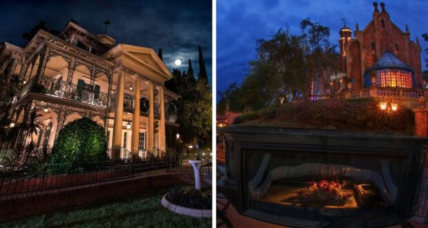 The Haunted Mansion in Disneyland Park and in the Magic Kingdom