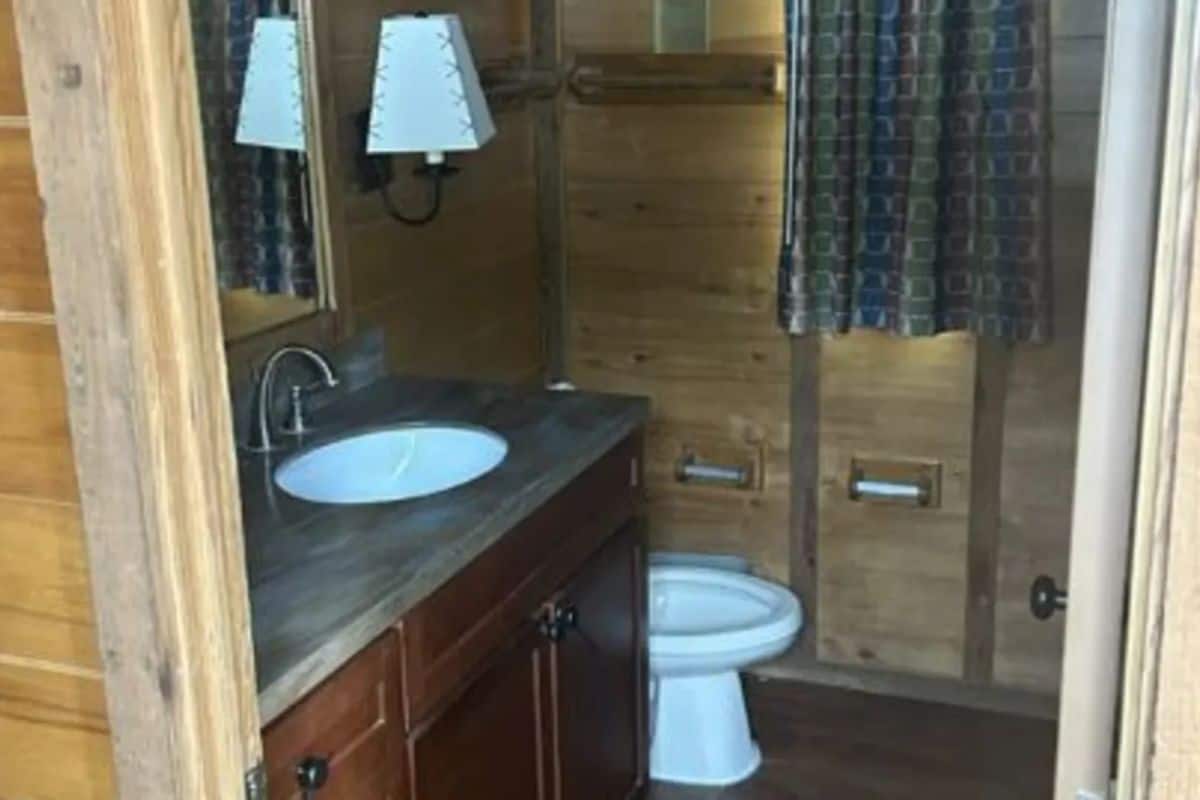 The original Fort Wilderness cabin bathroom. 