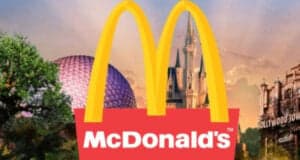 McDonald's logo over Walt Disney World icons