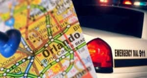 Map of Orlando (L) and Sheriff car (R)