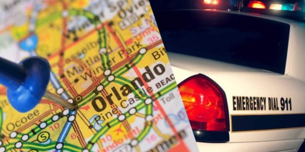 Map of Orlando (L) and Sheriff car (R)