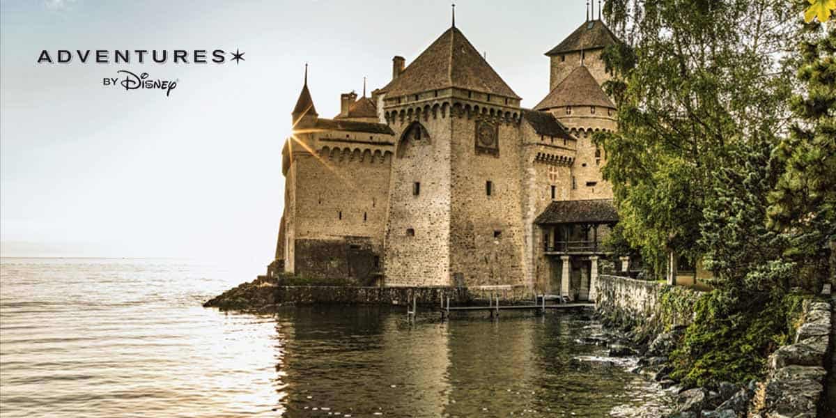 A castle in an ad for Adventures by Disney
