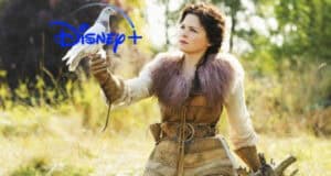 Snow White (Ginnifer Goodwin) with the Disney+ logo