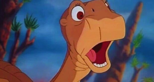 Littlefoot shocked in 'The Land Before Time'