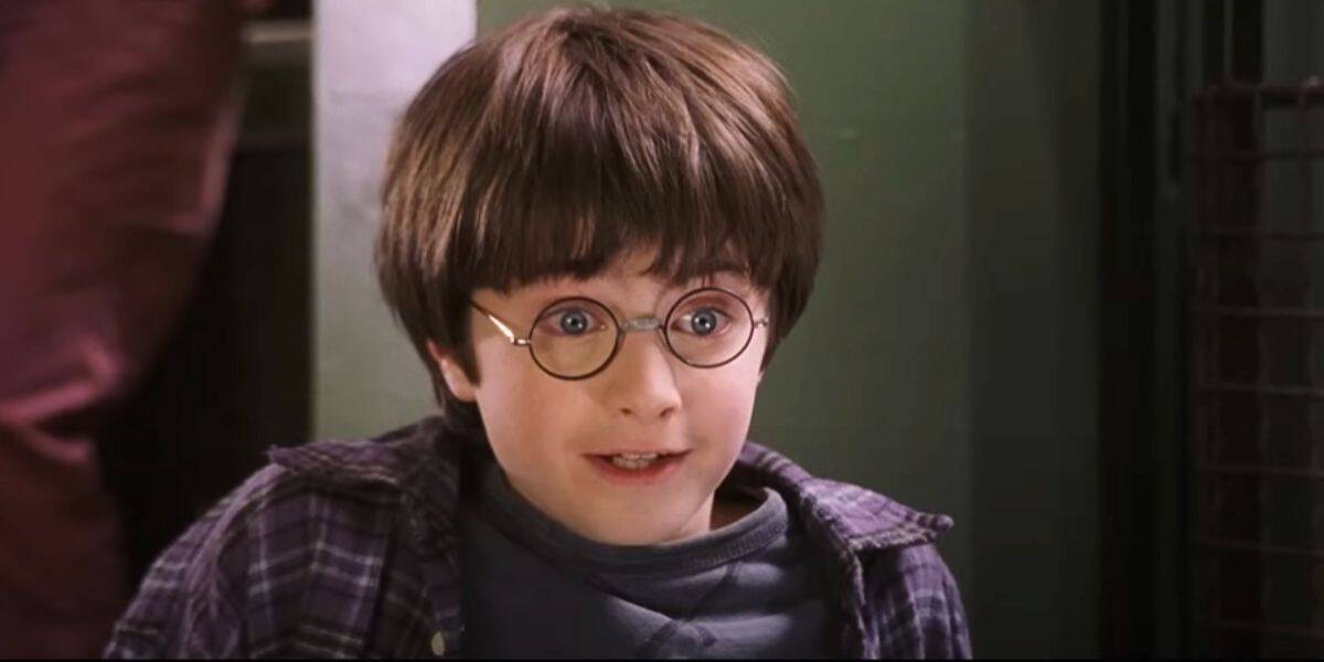 Harry talking to the snake in 'Sorcerer's Stone'