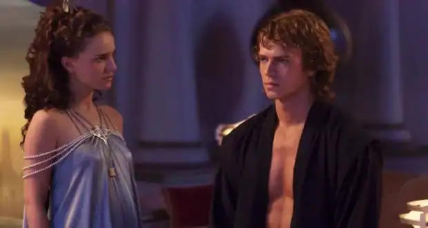 Padmé (Natalie Portman) and Anakin (Hayden Christensen) in 'Revenge of the Sith'