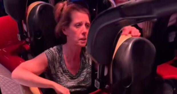 A woman wakes up after going unconscious on Avengers Assemble: Flight Force at Disneyland Paris Resort