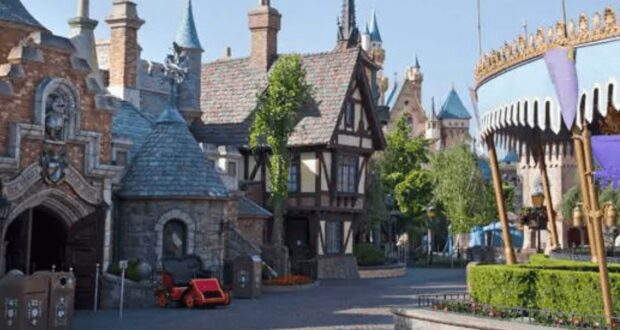 Mr. Toad's Wild Ride and King Arthur Carousel at Disneyland Park in the Fantasyland Area